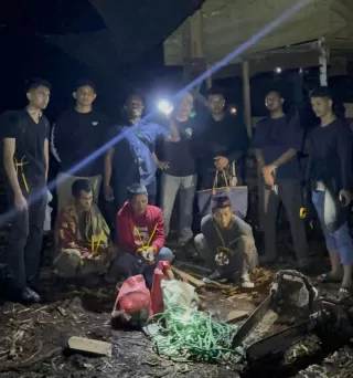 Gerebek Pondok di Hutan Dusun Air Raja, Reskrim Polres Bengkalis Sikat Tiga Pelaku Pembalakan Liar