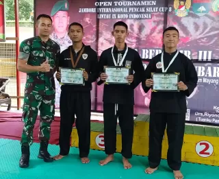 Brigade Infanteri TP 89/Gimpam Gasib Kembali Berprestasi, Tiga Pesilatnya Juara Open Tournamen Internasional Dandim 0301/Pekanbaru