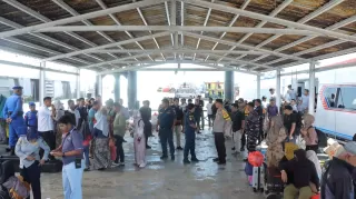 Wakapolres Kepulauan Meranti Cek Pelabuhan Tanjung Harapan Jelang Natatu