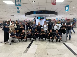 Kajati Sumut Sambut Kedatangan Tim Adhyaksa FC di Kualanamu