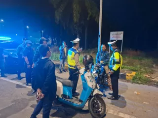 Sat lantas Polres Langkat Amankan 18 Motor Balap Liar, Sikapi Keluhan Masyarakat