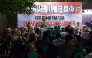 Kapolres Asahan Ramah Tamah dengan Warga Jalan Durian, Perkuat Kampung Bersih Narkoba