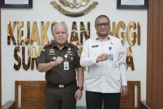 Kakanwil Pemasyarakatan Sumut dan Kepala Bapas Kelas I Medan Kunjungi Kajati Sumut