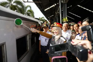 Wagub Lampung Lepas 1.616 Peserta Mudik Gratis, Manfaatkan Layanan KA Perjalanan Aman dan Nyaman