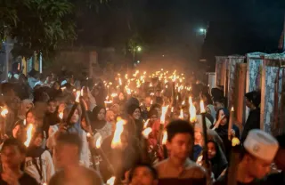 Gema Takbir Keliling di Bawah Langit  Kelurahan Talang Mandi