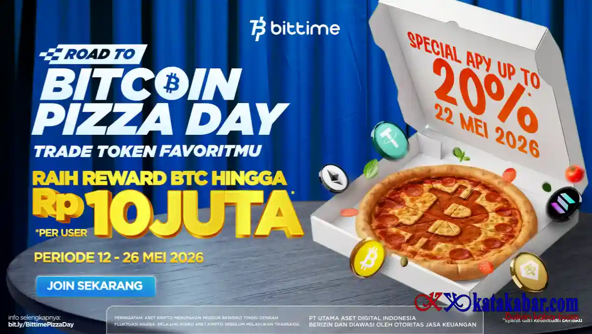 Bitcoin Pizza Day Simbol Revolusi Finansial Global, Bittime Dorong Partisipasi Investor Aset Kripto Indonesia