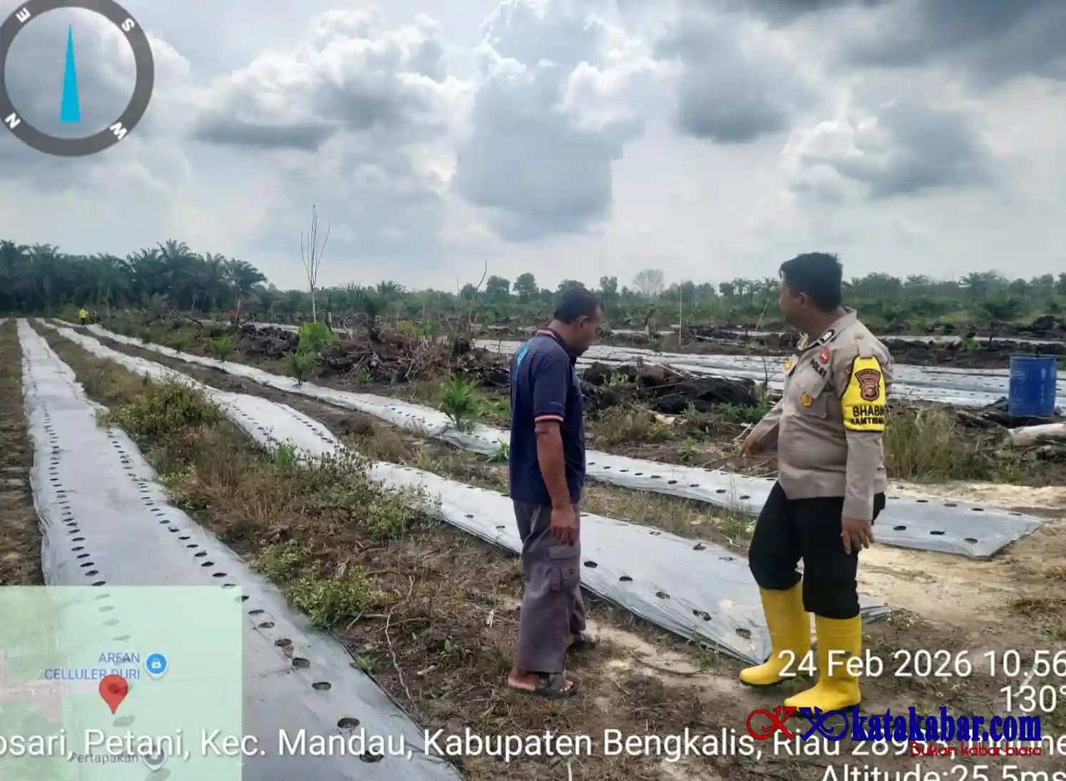 Lagi, Polsek Mandau Survei Lahan Program Gerakan Penanaman Jagung Seuas 1 Juta Hektar Polri