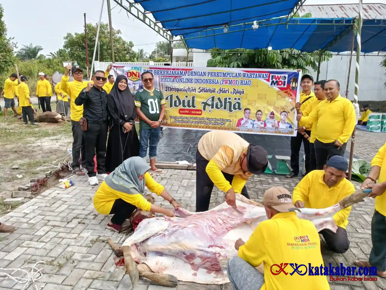 Idul Adha 1447 H: PWMOI Riau dan DNT Tour and Travel Sembelih 4 Ekor Sapi