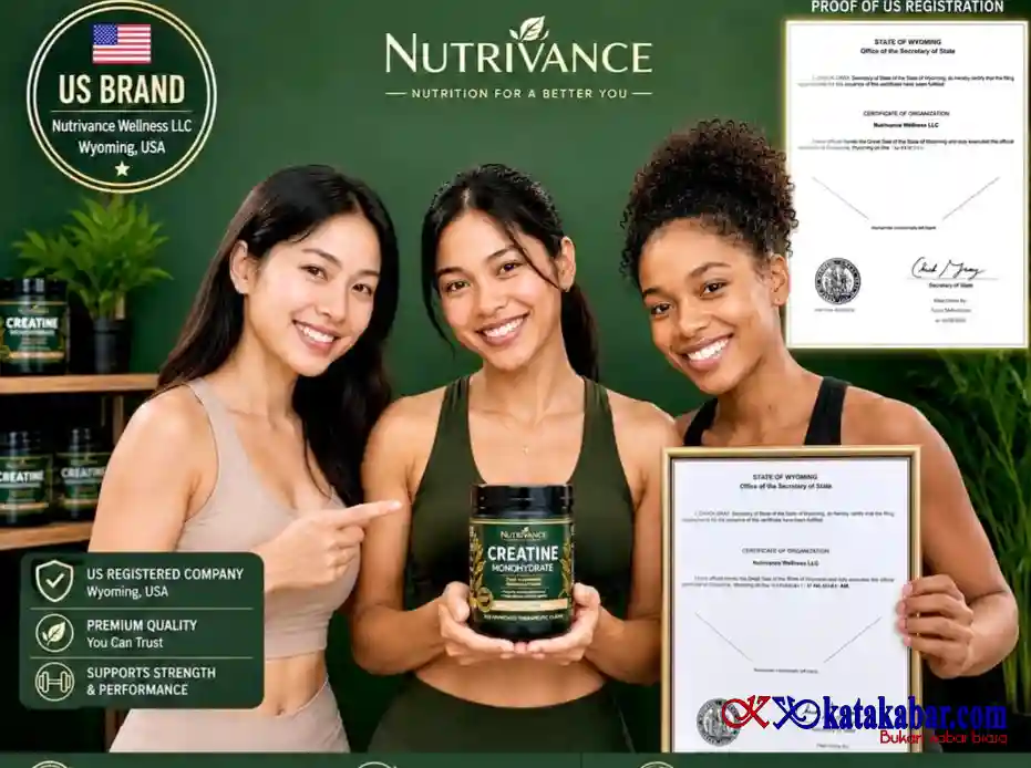Perusahaan Wellness AS dan LLC, Resmi Ekspansi ke Indonesia Luncurkan Nutrivance Creatine Monohydrate
