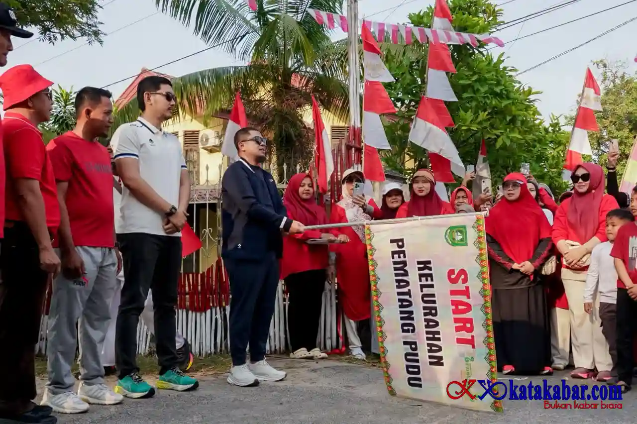 Jalan Sehat dan Senam Bersama Meriahkan HUT RI ke 81di Pematang Pudu