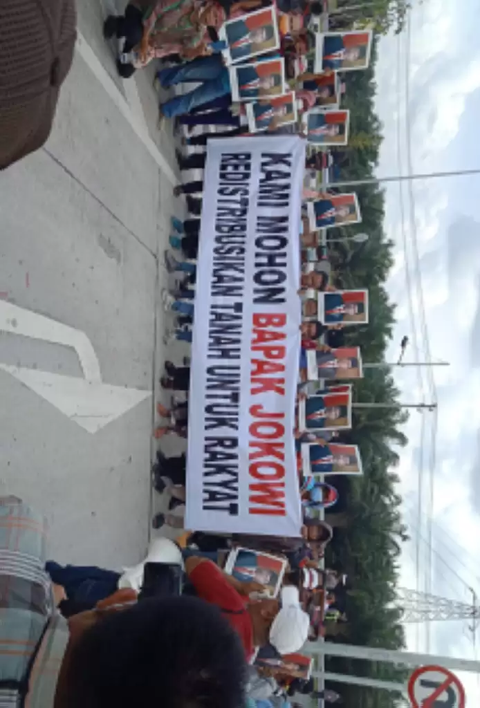 Jelang Kedatangan Presiden, Pendemo Sebut Gubsu, Direksi PTPN II dan Kakanwil BPN Sumut