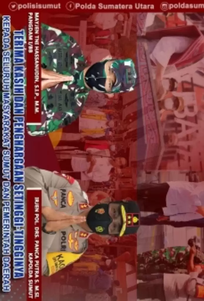 Kapoldasu dan Pangdam Sampaikan Terimakasih Kepada Masyarakat