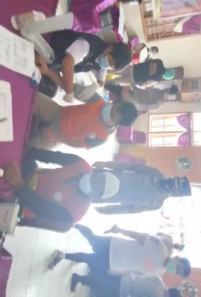 Polres Taput Adakan Vaksinasi Massal di Lapas Kelas 2B Siborongborong.