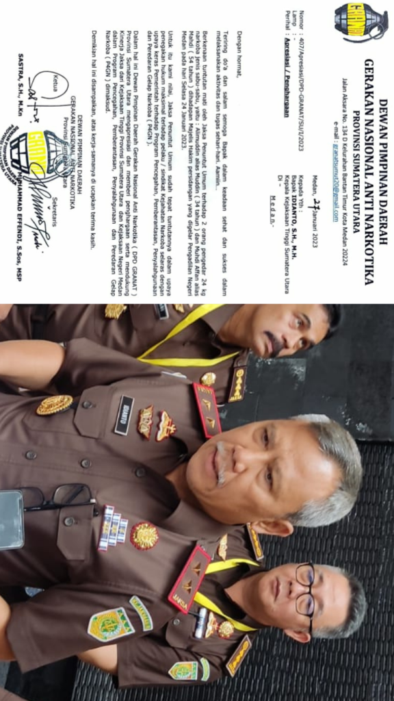 Granat Sumut Apresiasi Kejati Sumut Tuntut Mati Pengedar Narkoba