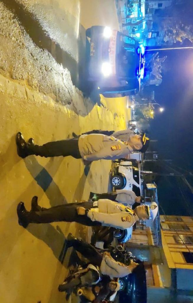Polsek Mandau dan BKO Polres Bengkalis Patroli Bersama Humanis dan Tegas