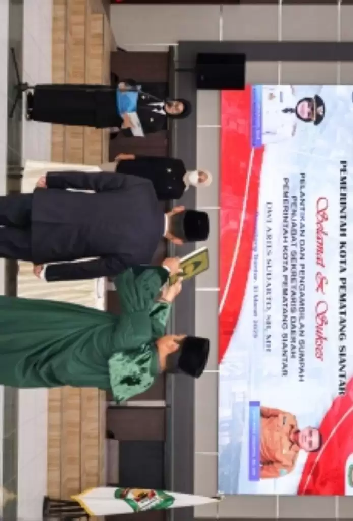Walikota Siantar Lantik Dwi Aries Sudarto Sebagai Pj Sekda