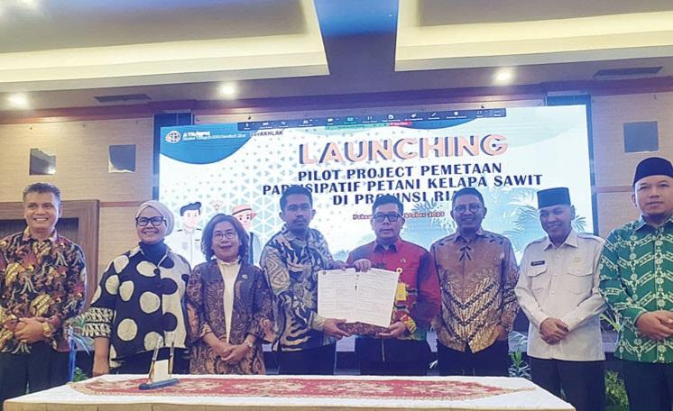 Kanwil BPN Riau Luncurkan Pilot Project Pemetaan Partisipasif Petani Kelapa Sawit