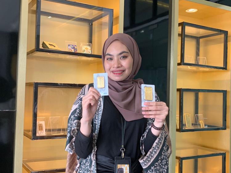 Harga Emas di Butik Antam Pekanbaru Melandai di Awal Tahun, Segini Per Gramnya