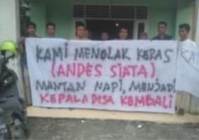 Tegas! Ninik Mamak dan Masyarakat Tolak Bila AS Eks napi Diaktifkan Jadi Kades