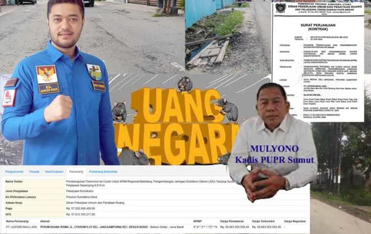 Dinas PUPR Sumut Diminta Tak Bayarkan  Pembangunan Transmisi Air Curah SPAM Regional Mebidang Berbiaya Rp 56 Miliar