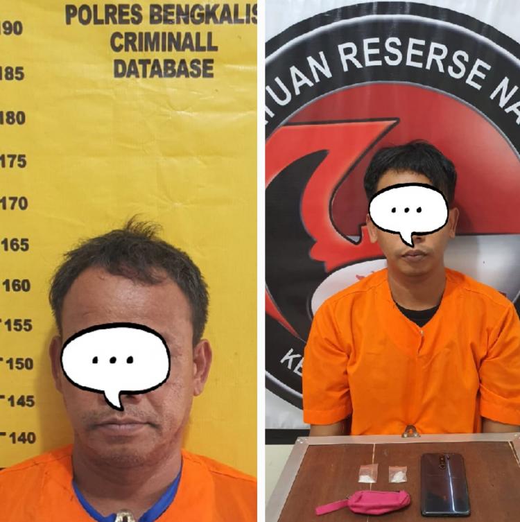Jadi Pengedar Sabu, Dua Warga Sebangar Ditangkap Resnarkoba Polres Bengkalis