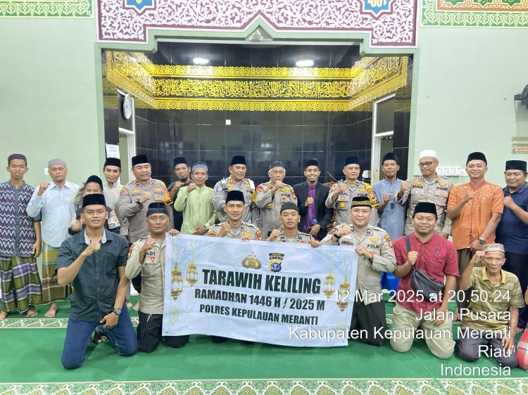 Wakapolres Kepulauan Meranti Tarawih Keliling Pererat Silaturahmi dan Harkamtibmas