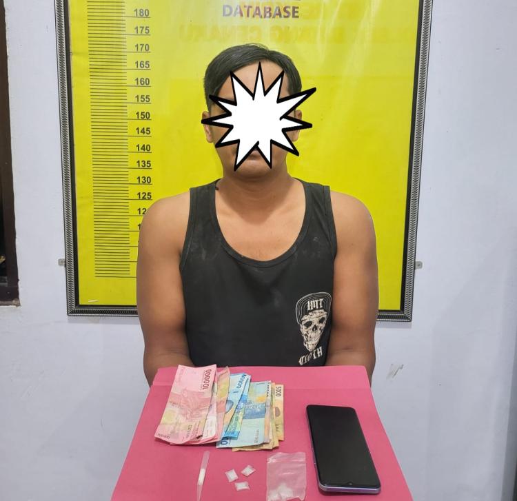 Polsek Batang Cenaku Bekuk Satu Orang Pengedar Sabu