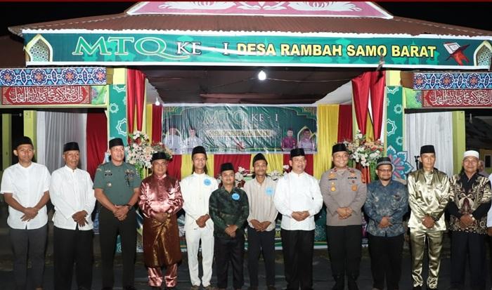 Buka  MTQ Tingkat Desa Rambah Samo Barat, Ini Petuah Wabup Rohul