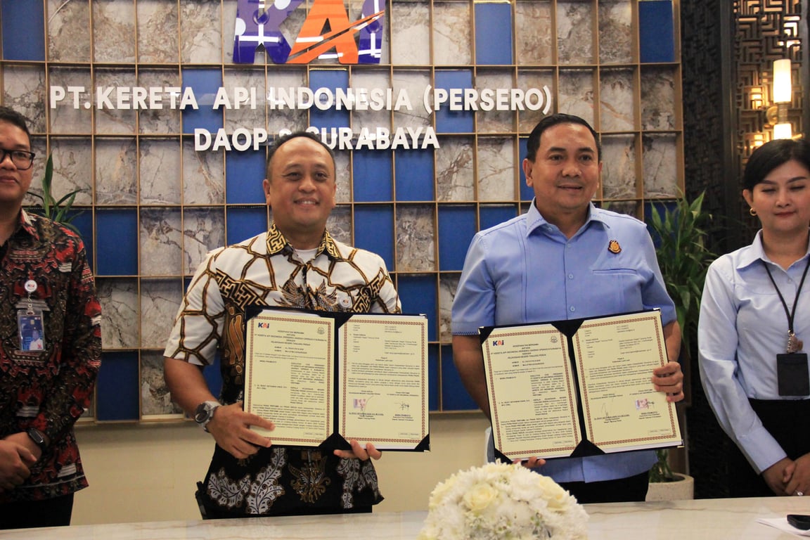 Tangani Permasalahan HBP dan TUN, KAI Daop 8 Surabaya dan Kejari Tanjung Perak Teken PKS