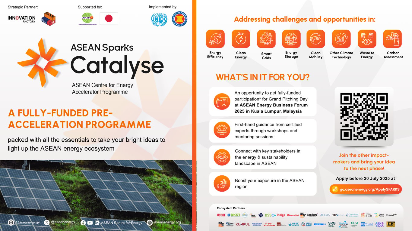 ASEAN Sparks: Catalyse Undang Startup Energi dan Iklim Siap Tumbuh Pesat di Asia Tenggara
