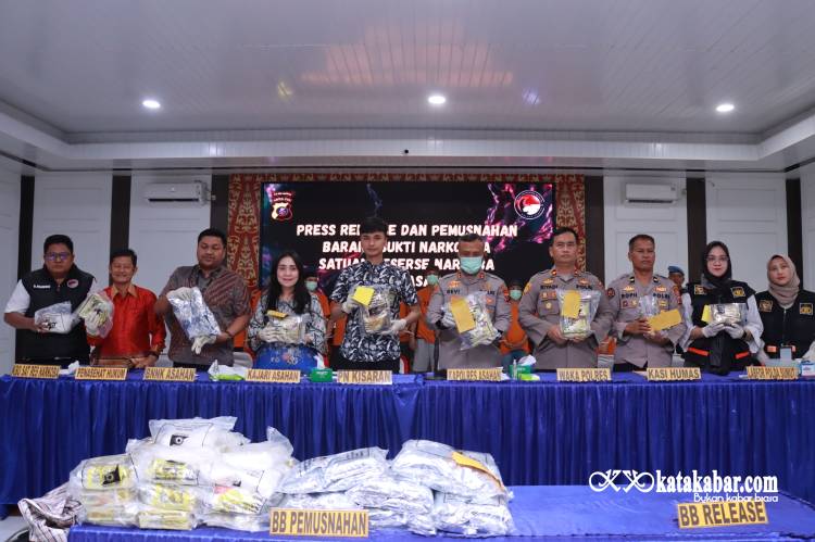Sat Narkoba Polres Asahan Gagalkan Peredaran 8,6 Kg Sabu, 32 Ribu Jiwa Terselamatkan