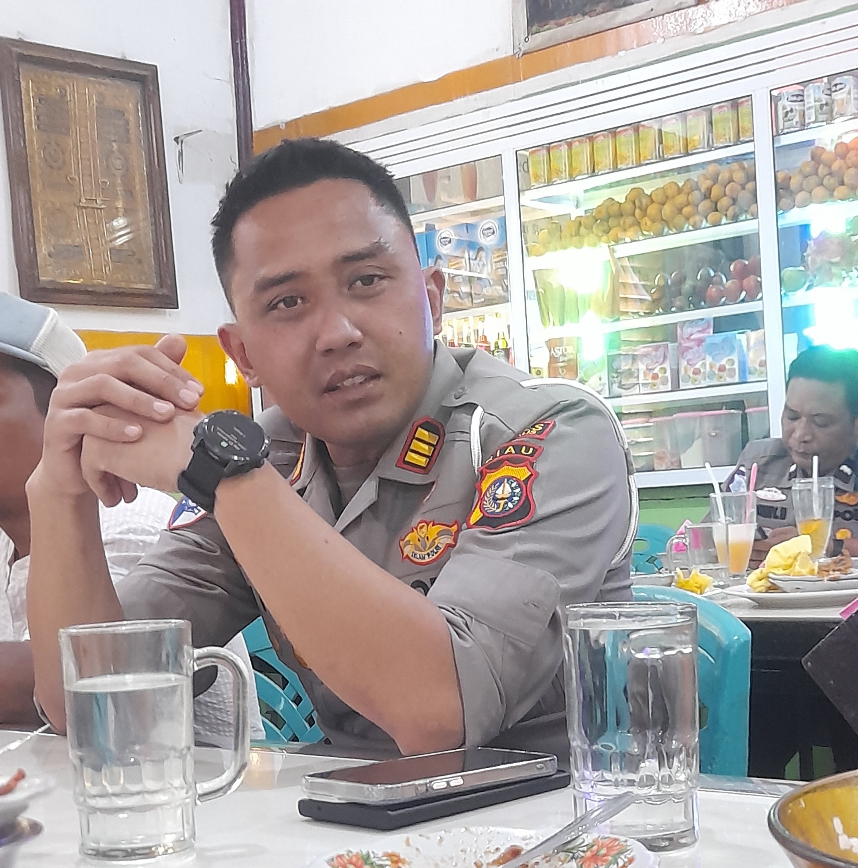 Silaturahmi dengan Wartawan, Kasatlantas Polres Bengkalis: Wartawan Mitra Strategis Polri