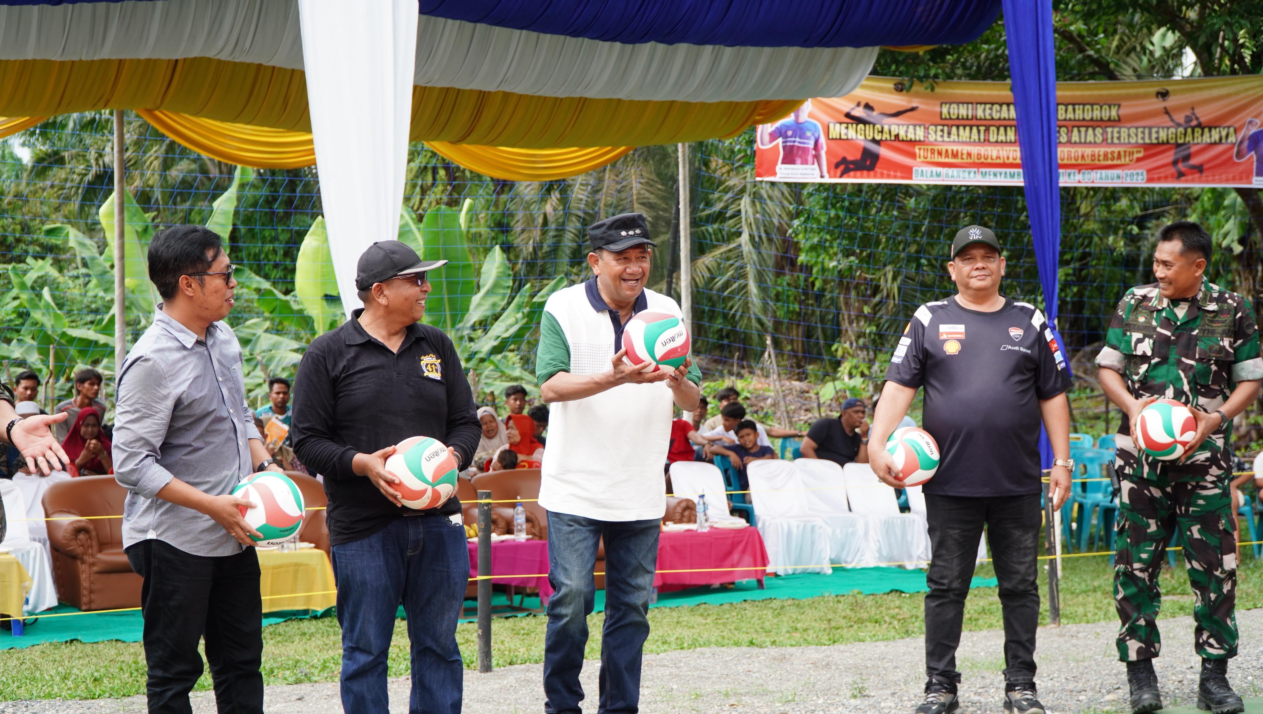 Dorong Lahirnya Bibit Atlet Langkat, Syah Afandin Buka Turnamen Voli Bahorok Bersatu
