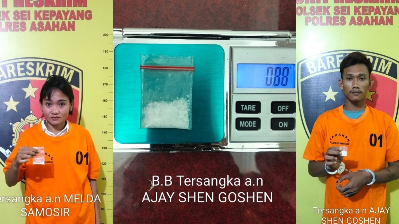 Polsek Sei Kepayang Tangkap 2 Pengedar Sabu di Asahan