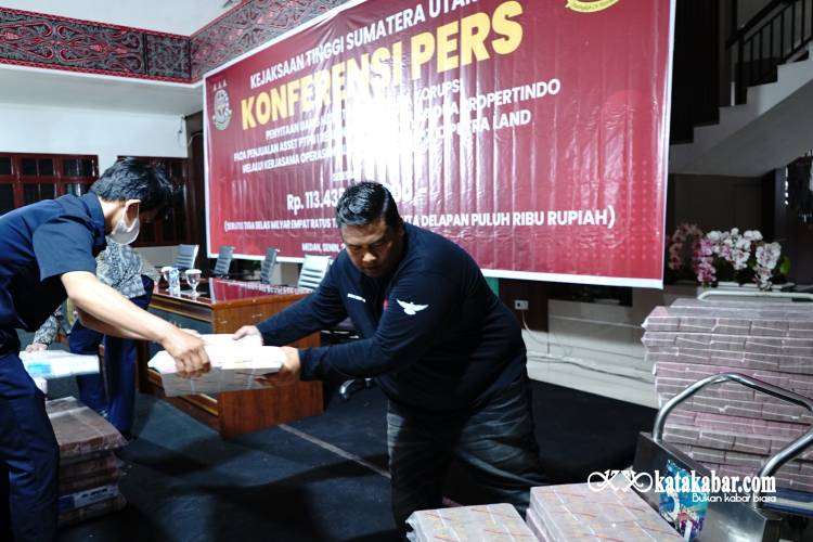 Rp263 Miliar Lebih Uang Korupsi Aset PTPN I Resmi Masuk Rekening Kejaksaan di Bank Mandiri Medan