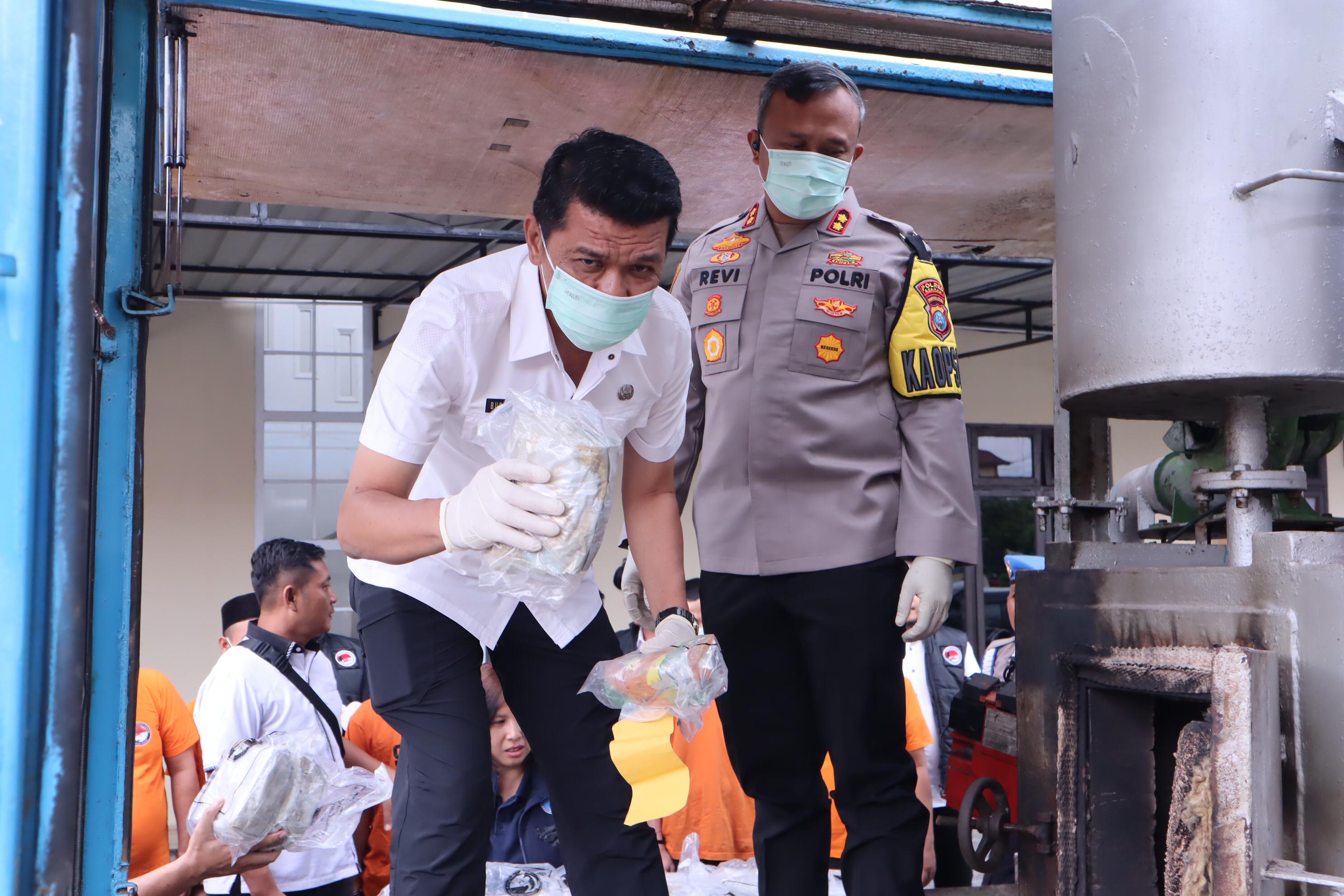 Barang Bukti Narkoba Dimusnahkan, Jumlahnya Fantastis
