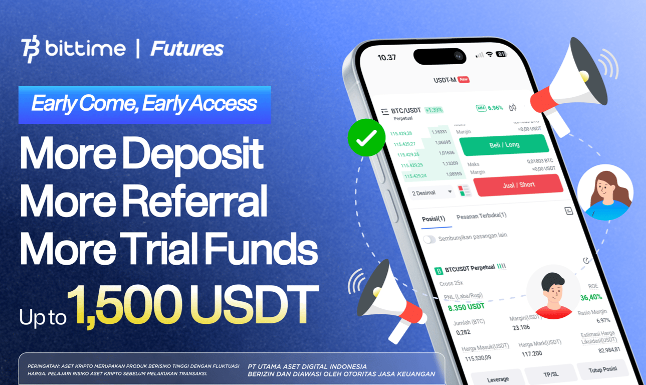 Perdana, Bittime Catatkan Ribuan Partisipan di Program Waitlist Bittime Beta Flexible Futures Batch