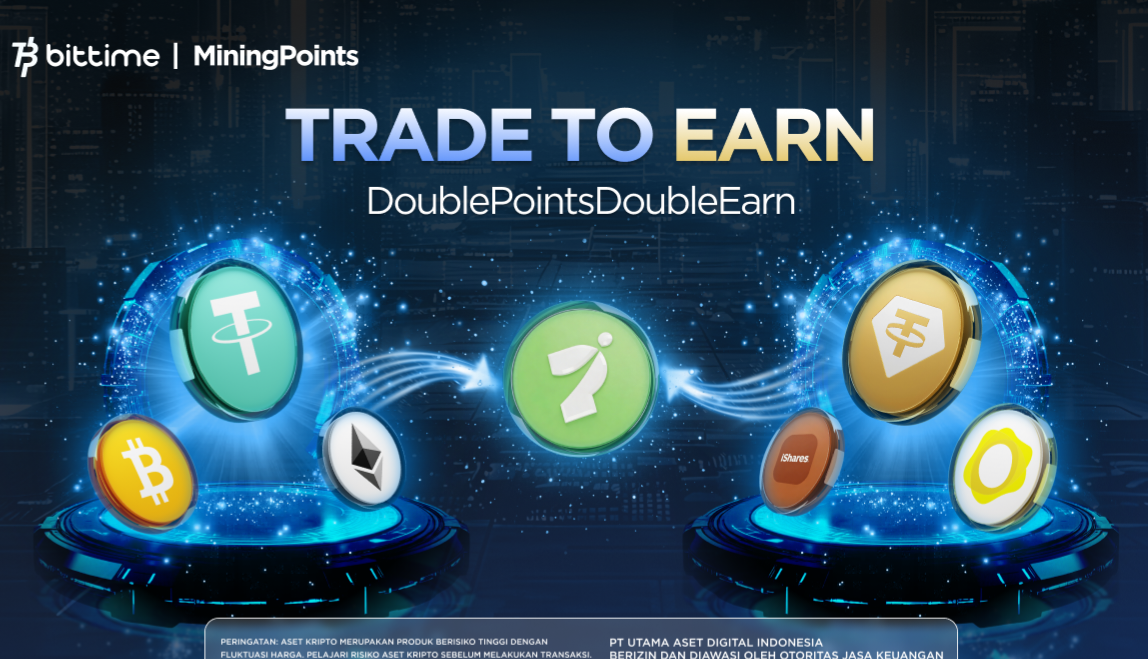 Lewat Mining Points, Bittime Hadirkan Peluang Baru Keuntungan Trading Total Prize Pool 30 Ribu Palapa