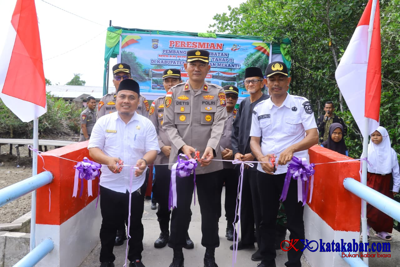 Jembatan Merah Putih Presisi Tahap II Diresmikan, Polres Kepulauan Meranti: Ini Bakti Polri Buat Masyarakat