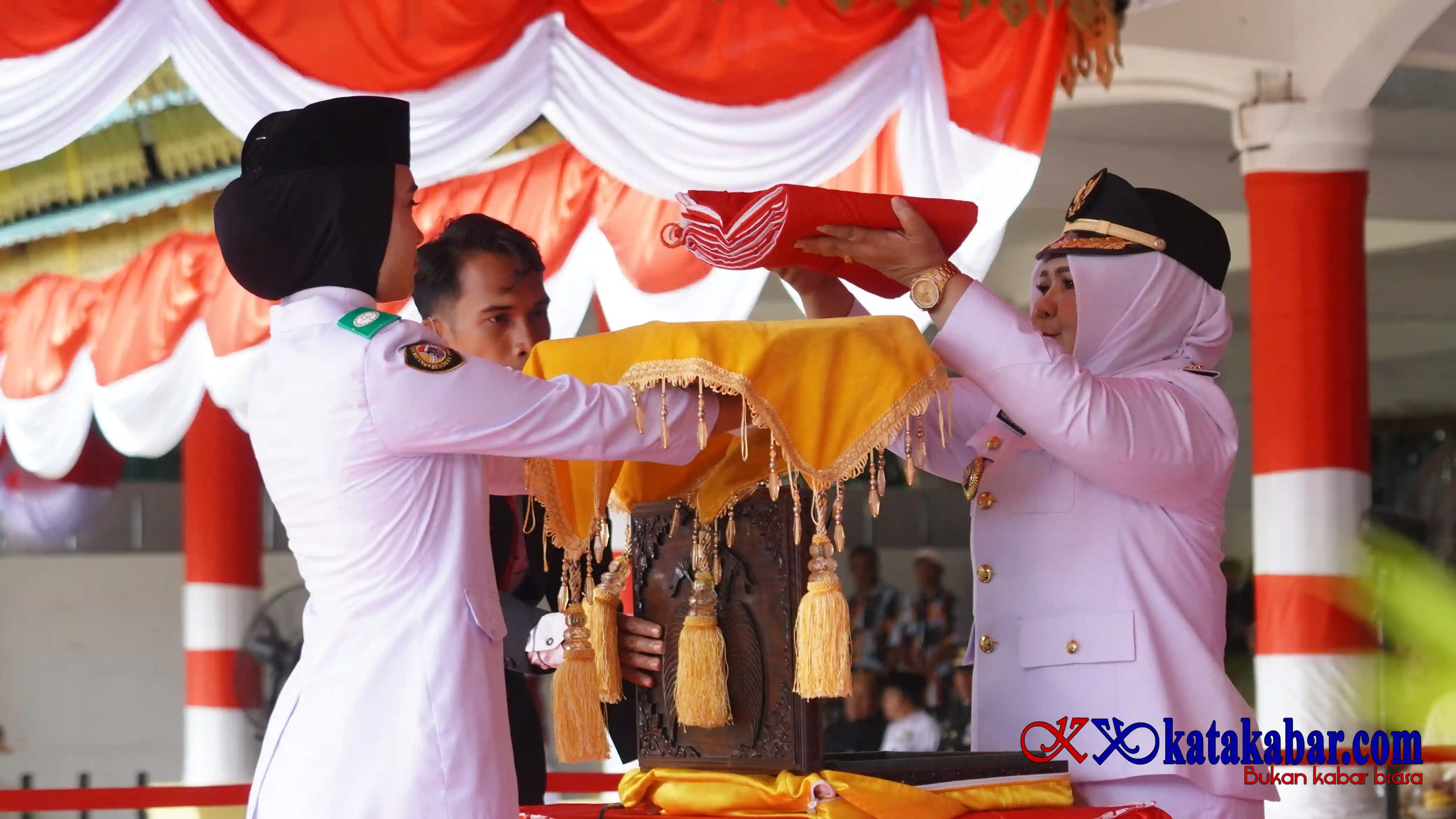 Tiorita Pimpin Detik-Detik Proklamasi HUT ke-81 RI di Langkat