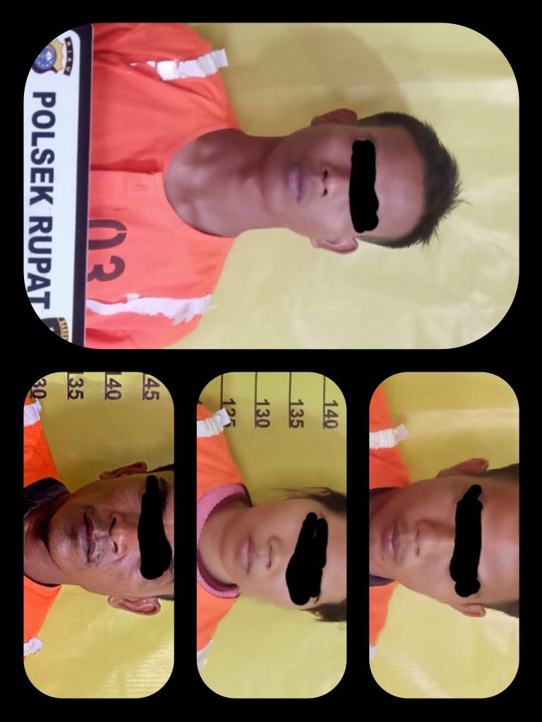Gegara Sabu Tiga Pria dan Satu Perempuan Diborgol Polsek Rupat